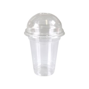 Plastic Bekers met deksel 590ml (100st)
