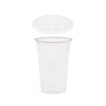 Plastic bekers met platte deksel