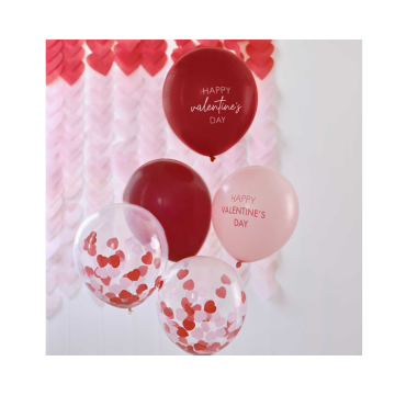 Ballonnen Happy Valentine's Day Ginger Ray (5st) 