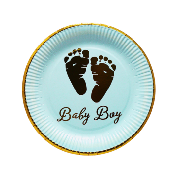 Bordjes Baby Boy Voetjes Boy/Goud 