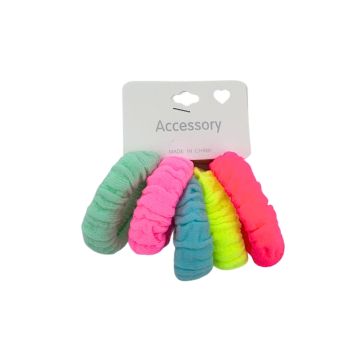 Haarelastiekjes Breed Neon (5st) 