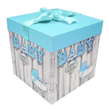 Cadeaudoos Baby Blauw 15x15x15CM 