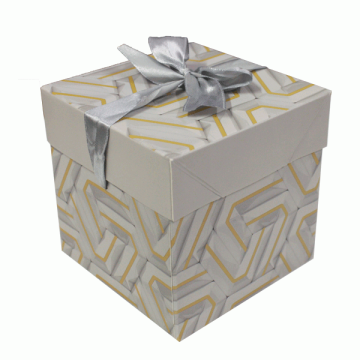 Cadeaudoos Dots Grijs & Goud 