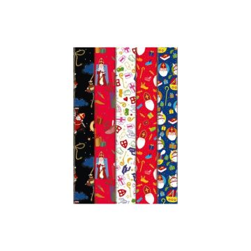 5 Rollen Cadeaupapier Sinterklaas