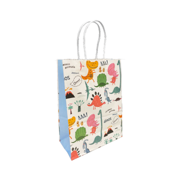 Papieren Cadeautasjes Dinosaurus (6st)