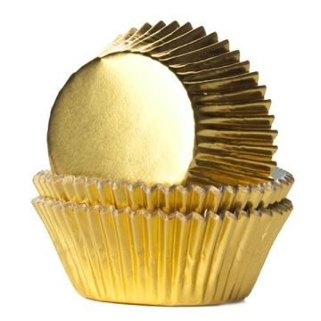 Cupcake Vorm Metallic Goud 11cm