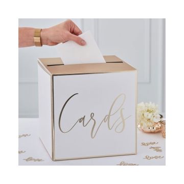 Enveloppendoos Wit/Goud Ginger Ray 