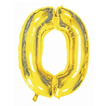 Folieballon 0 Goud (43cm)
