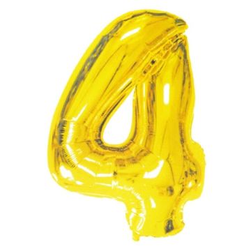 Folieballon 4 Goud (43cm)