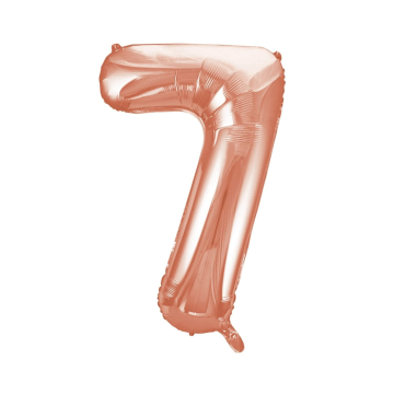 Folieballon Cijfer 7 Roségoud XL 