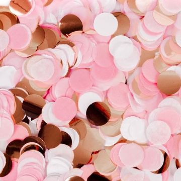 Zijdevloei Confetti Roze/Roségoud (15g)