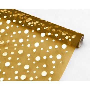 Decoratiestof Dots Goud & Goud - 5 meter
