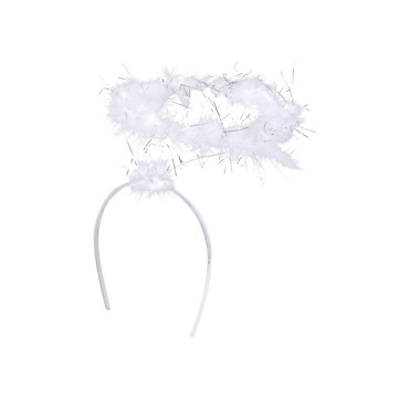 Diadeem Engel met Veren Halo Wit 