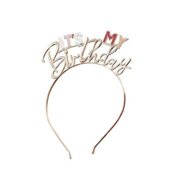 Diadeem It's My Birthday Pastel & Goud 