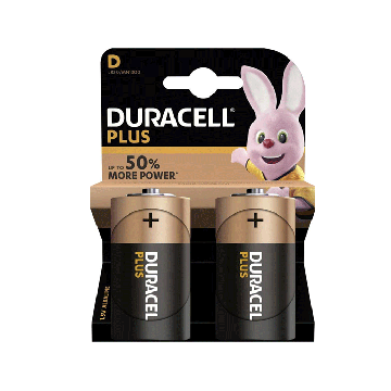 Duracell Plus D Alkaline (2st)