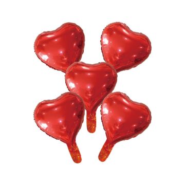 Hartjes Folieballonnen Rood 25cm (5st) 