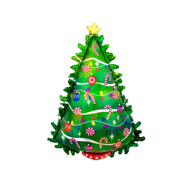 Folieballon Kerstboom Supershape - 66x91cm 