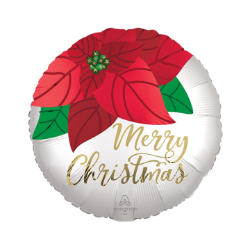 Folieballon Merry Christmas Kerstster Satin Luxe 