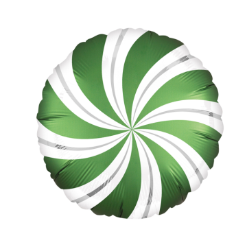 Folieballon Lollipop Groen/Wit