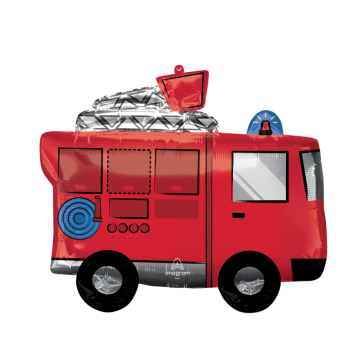 Folieballon Brandweerauto (66x55cm) 
