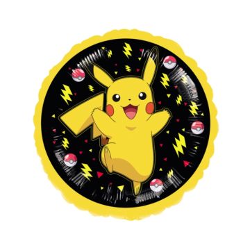 Folieballon Pokemon Pikachu Rond (43cm)