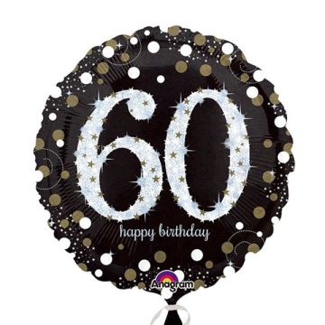 Folieballon 60 Happy Birthday Sparkling - 43cm