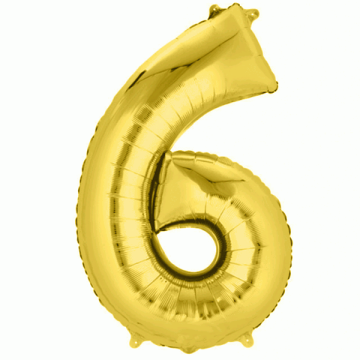 Folie Ballon 6 Goud XL