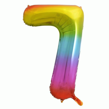 Folieballon 7 Regenboog XL 