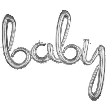 Folieballon 'baby' Zilver