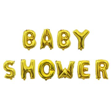 Folieballon Babyshower Goud 