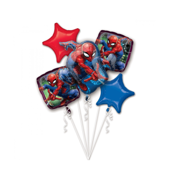 Folieballon Boeket Spider Man (5dlg)