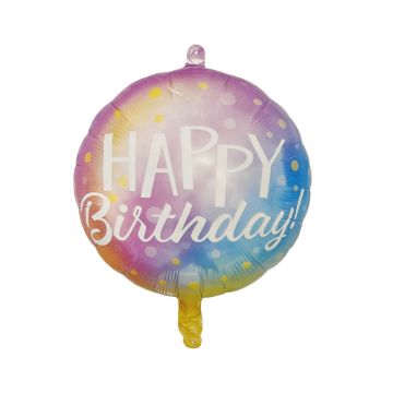 Folieballon Happy Birthday! Pastel (45cm)