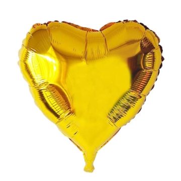 Folieballon Hart Goud