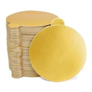 Gebakskarton rond goud