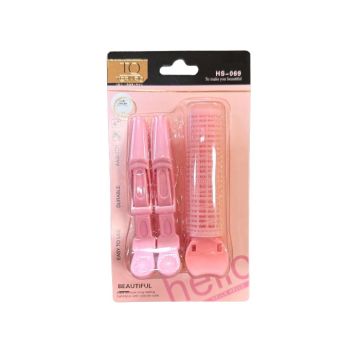 Haarroller met klittenband + 2 clips 