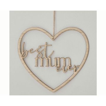 Houten Hanger Best Mum Ever Ginger Ray