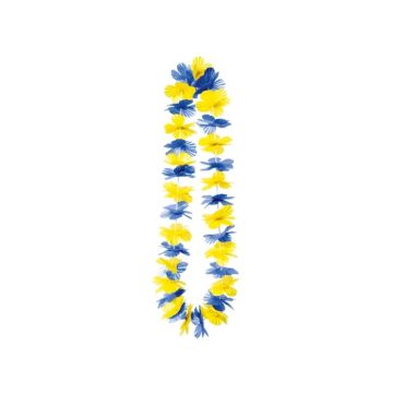 Bloemenkrans blauw-geel