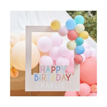 Happy Birthday Photobooth Frame met ballonnen Ginger Ray