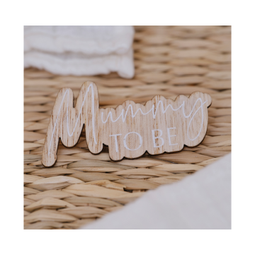 Houten Badge Mummy to be Ginger Ray