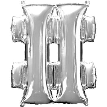 Folie Ballon # Zilver 40cm