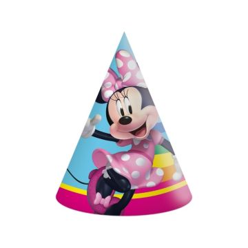 Feesthoedjes Minnie Mouse Rainbow Make Me Smile - 6 stuks