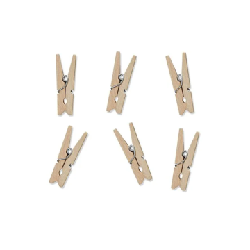 Houten Mini Knijpertjes Bruin (24st) 