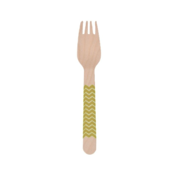 Houten Vorken Goud (10st)