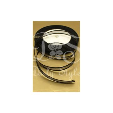 Organzalint 1cm Zwart 