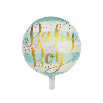 Folieballon Baby Boy Stripes & Dots 