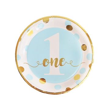 Bordjes One Blauw/Goud 