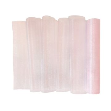 Decoratiestof Organza Roze (30x500cm)