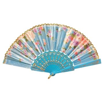 Waaier Bloemen Lichtblauw