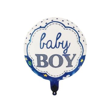 Folieballon It's a Boy Gold Dots 