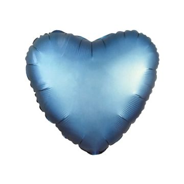 Folieballon Hart Matte Blauw
